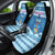 Personalized Trippy Catmas Car Seat Cover Cute Blue Derpy Cat and Owl Companion - Wonder Print Shop