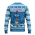 Personalized Trippy Catmas Ugly Christmas Sweater Cute Blue Derpy Cat and Owl Companion - Wonder Print Shop