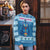 Personalized Trippy Catmas Ugly Christmas Sweater Cute Blue Derpy Cat and Owl Companion - Wonder Print Shop