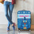 Personalized Trippy Catmas Luggage Cover Cute Blue Derpy Cat and Owl Companion - Wonder Print Shop