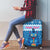Personalized Trippy Catmas Luggage Cover Cute Blue Derpy Cat and Owl Companion - Wonder Print Shop