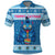 Personalized Trippy Catmas Polo Shirt Cute Blue Derpy Cat and Owl Companion - Wonder Print Shop