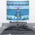 Personalized Trippy Catmas Tapestry Cute Blue Derpy Cat and Owl Companion - Wonder Print Shop