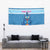 Personalized Trippy Catmas Tapestry Cute Blue Derpy Cat and Owl Companion - Wonder Print Shop