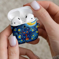 Trippy Cat and Owl AirPods Case Starry Psychedelic Vibes - Wonder Print Shop