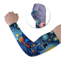 Trippy Cat and Owl Arm Sleeves Starry Psychedelic Vibes - Wonder Print Shop