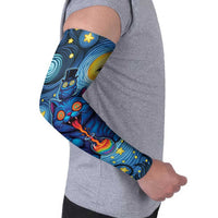 Trippy Cat and Owl Arm Sleeves Starry Psychedelic Vibes - Wonder Print Shop