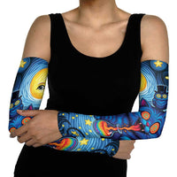 Trippy Cat and Owl Arm Sleeves Starry Psychedelic Vibes - Wonder Print Shop