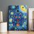 Trippy Cat and Owl Canvas Wall Art Starry Psychedelic Vibes - Wonder Print Shop