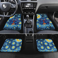 Trippy Cat and Owl Car Mats Starry Psychedelic Vibes - Wonder Print Shop