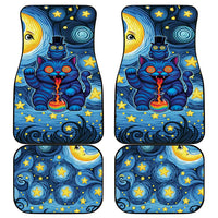 Trippy Cat and Owl Car Mats Starry Psychedelic Vibes - Wonder Print Shop