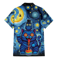 Trippy Cat and Owl Family Matching Mermaid Dress and Hawaiian Shirt Starry Psychedelic Vibes - Wonder Print Shop