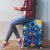 Trippy Cat and Owl Luggage Cover Starry Psychedelic Vibes - Wonder Print Shop