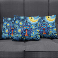 Trippy Cat and Owl Pillow Cover Starry Psychedelic Vibes - Wonder Print Shop