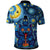 Trippy Cat and Owl Polo Shirt Starry Psychedelic Vibes - Wonder Print Shop