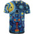 Trippy Cat and Owl T Shirt Starry Psychedelic Vibes - Wonder Print Shop