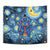 Trippy Cat and Owl Tapestry Starry Psychedelic Vibes - Wonder Print Shop