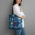 Trippy Cat and Owl Tote Bag Starry Psychedelic Vibes - Wonder Print Shop