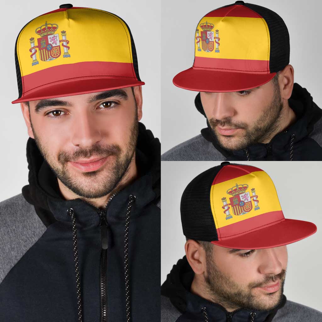 Spain Mesh Trucker Cap National Flag Colors - Wonder Print Shop