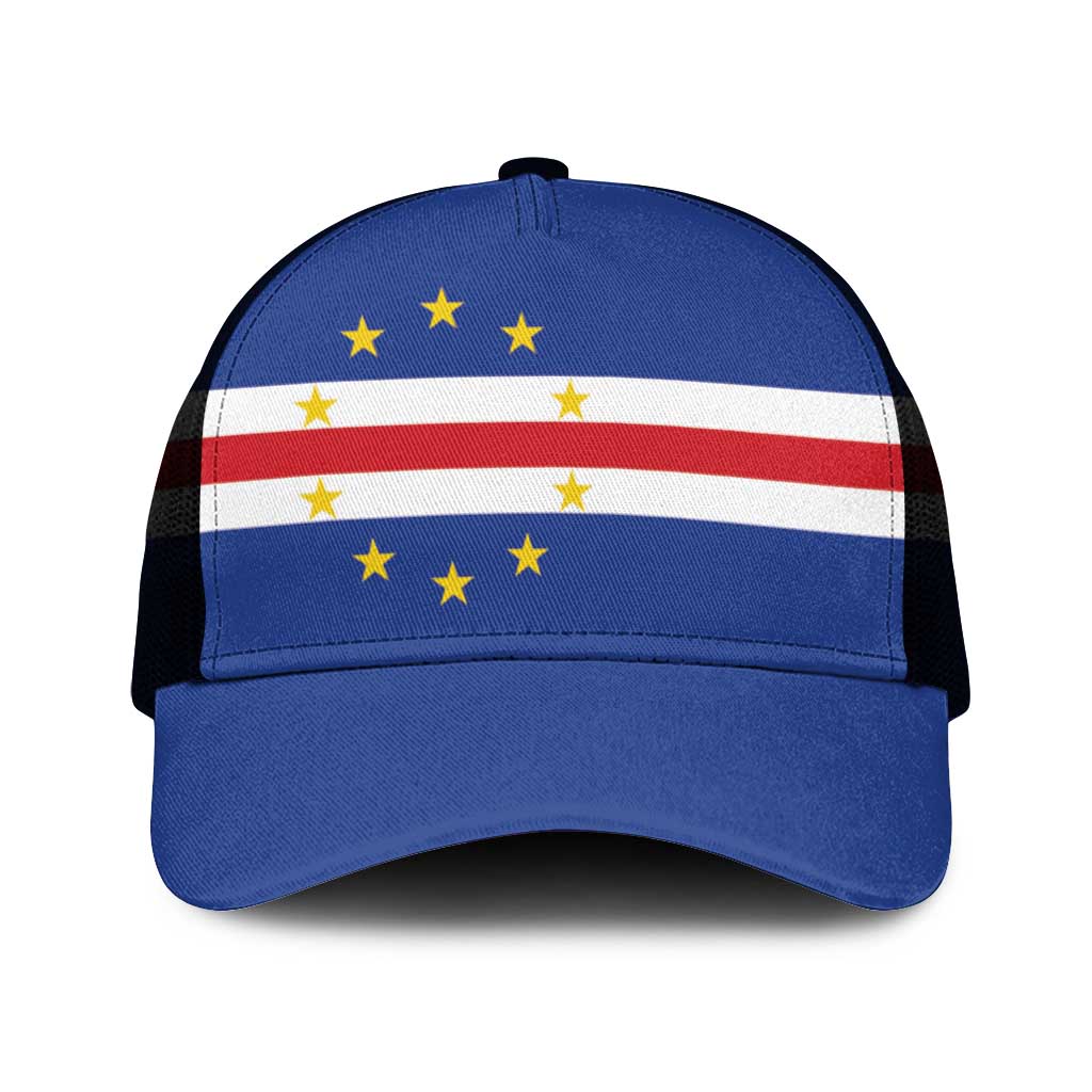 Cape Verde Baseball Net Cap National Flag Colors - Wonder Print Shop