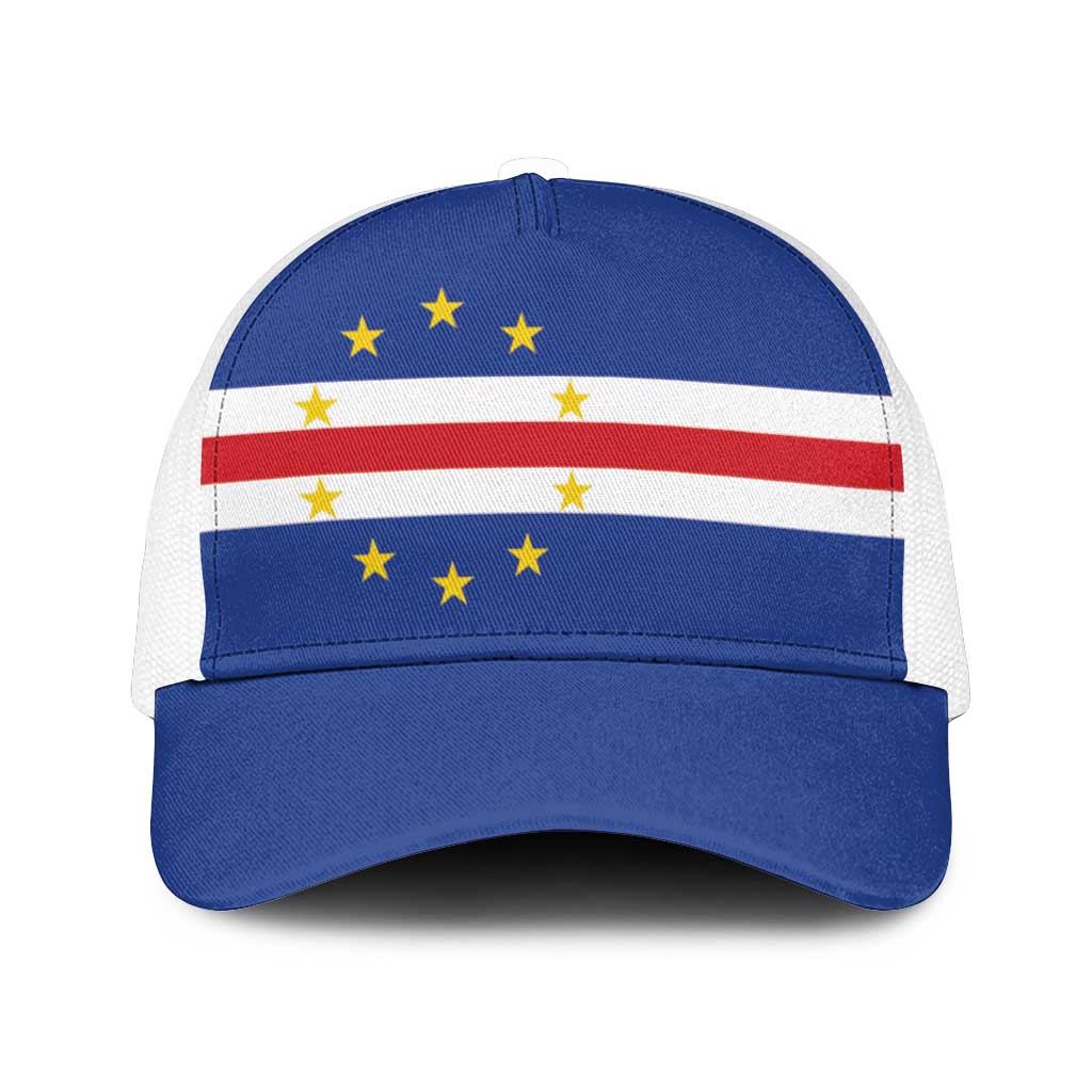 Cape Verde Mesh Trucker Cap National Flag Colors - Wonder Print Shop