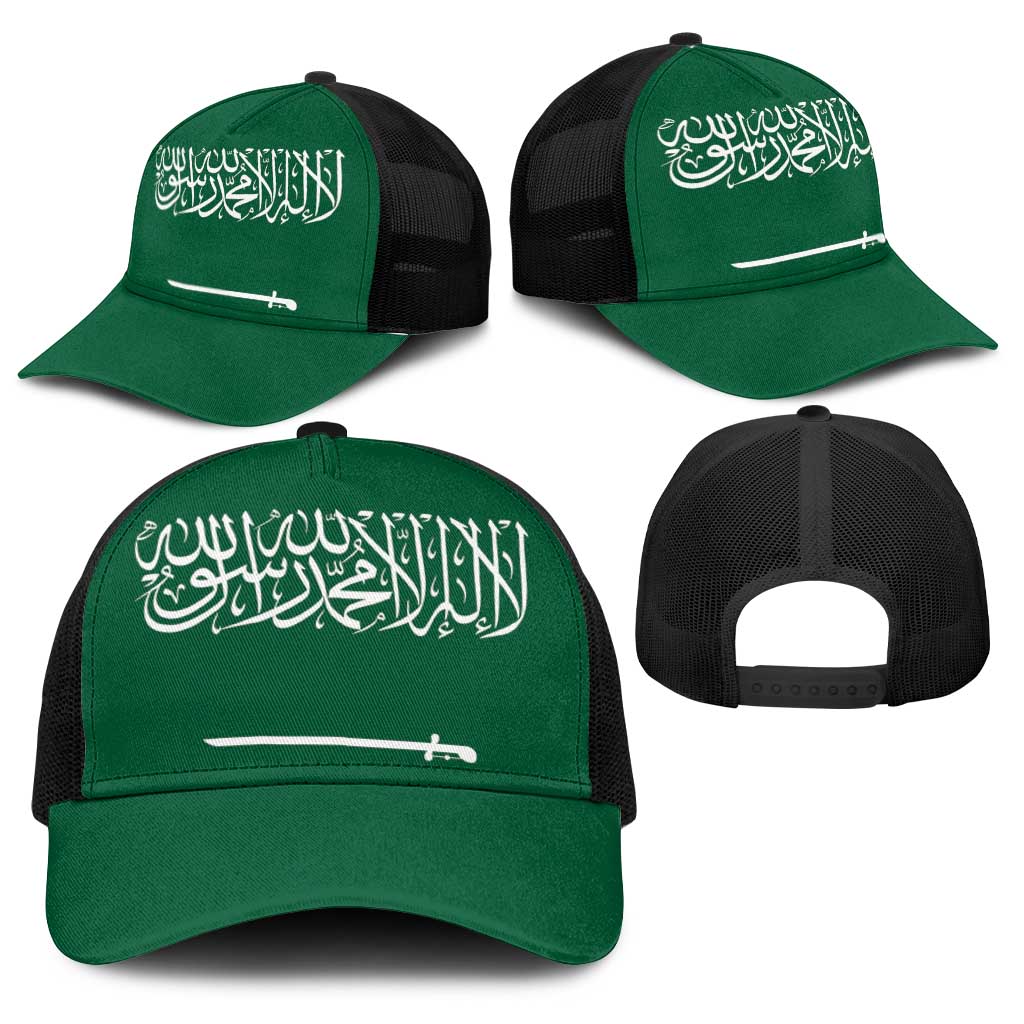 Saudi Arabia Baseball Net Cap National Flag Colors - Wonder Print Shop