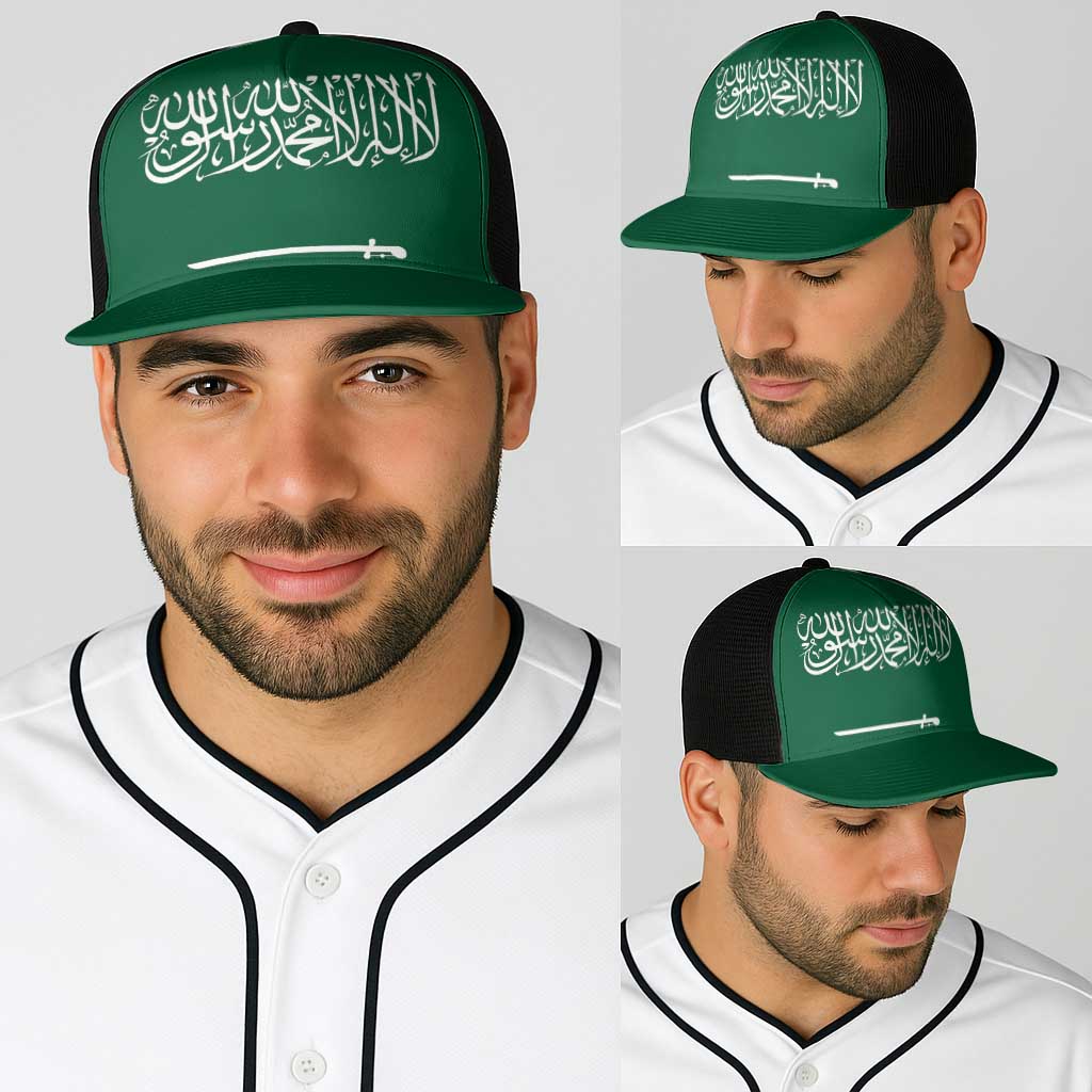 Saudi Arabia Baseball Net Cap National Flag Colors - Wonder Print Shop