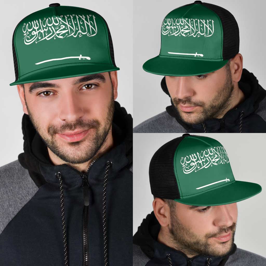 Saudi Arabia Mesh Trucker Cap National Flag Colors - Wonder Print Shop