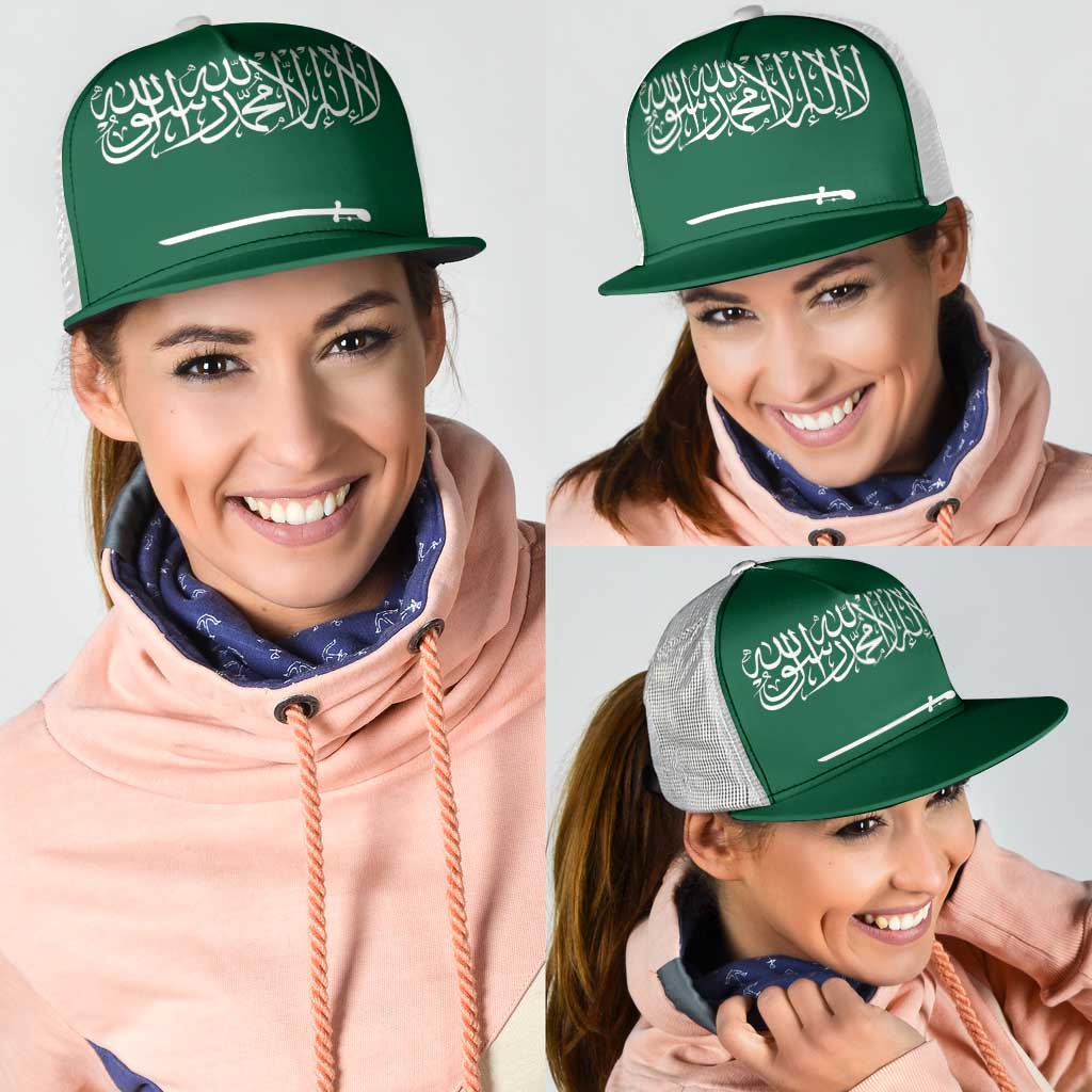 Saudi Arabia Mesh Trucker Cap National Flag Colors - Wonder Print Shop