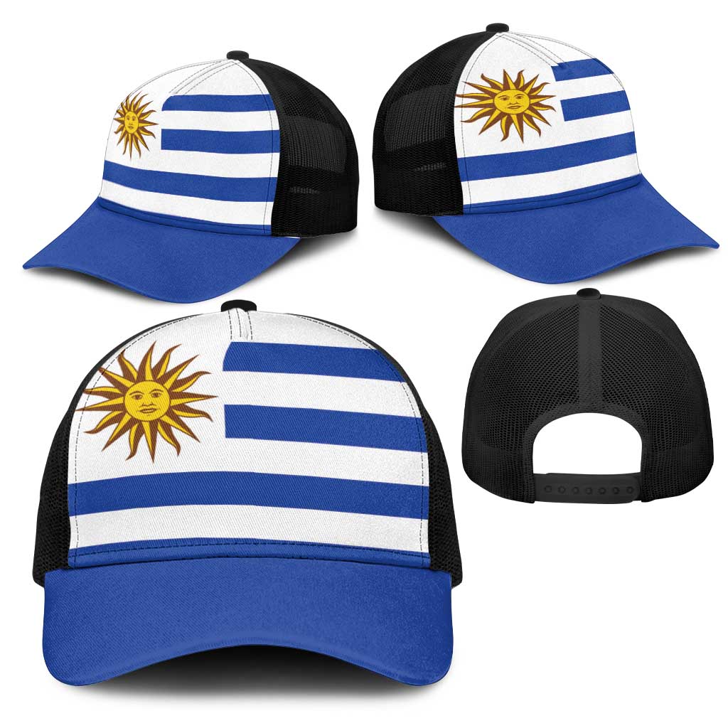 Uruguay Mesh Trucker Cap National Flag Colors - Wonder Print Shop