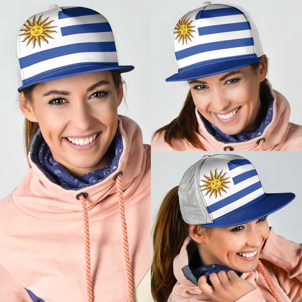 Uruguay Mesh Trucker Cap National Flag Colors - Wonder Print Shop