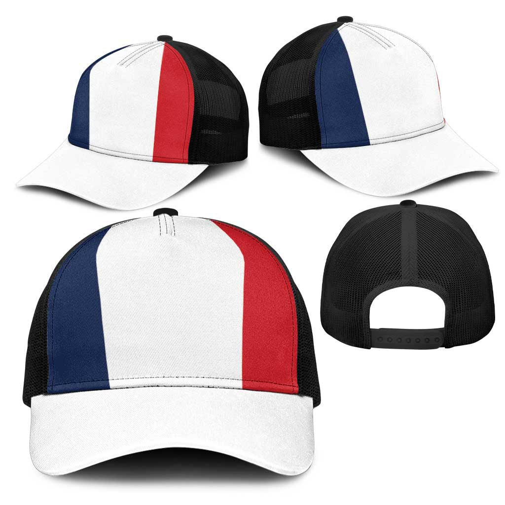 France Mesh Trucker Cap National Flag Colors - Wonder Print Shop