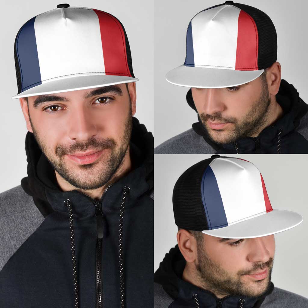France Mesh Trucker Cap National Flag Colors - Wonder Print Shop