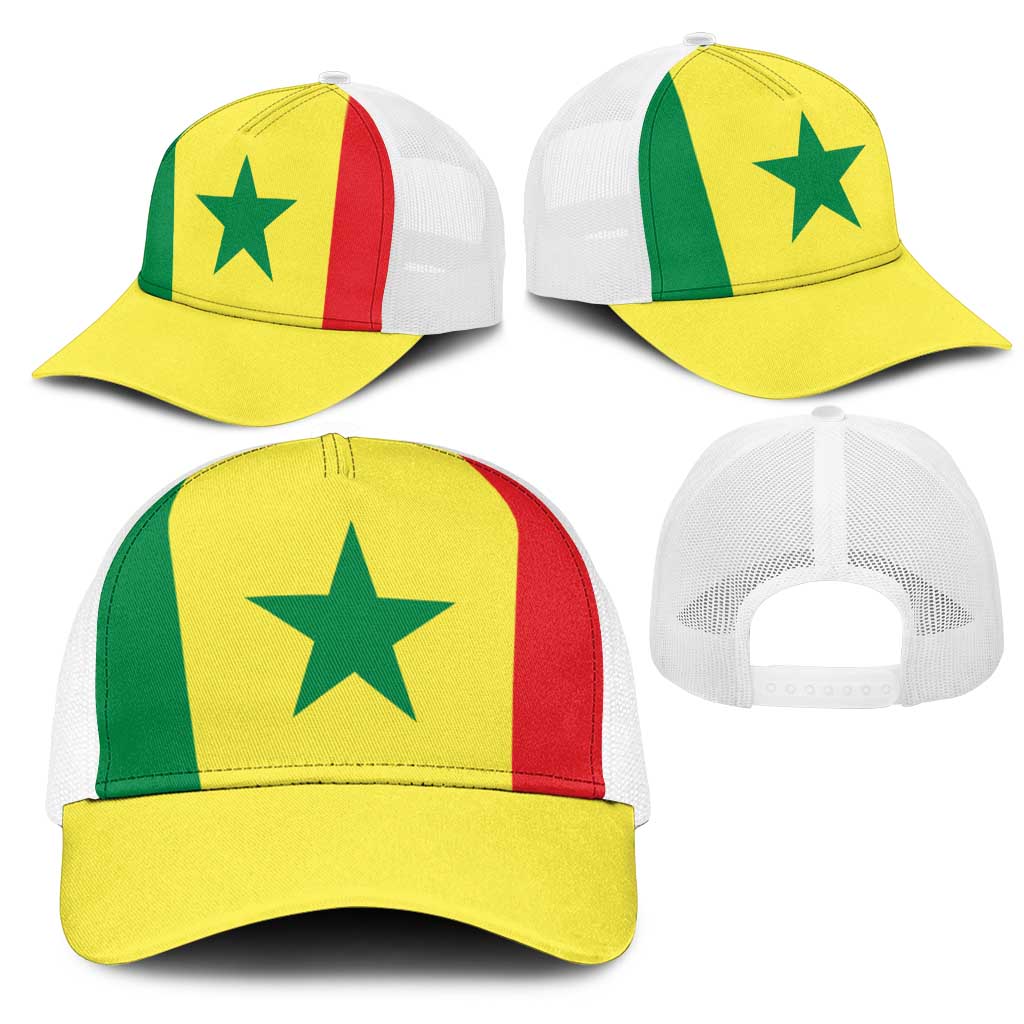Senegal Mesh Trucker Cap National Flag Colors - Wonder Print Shop