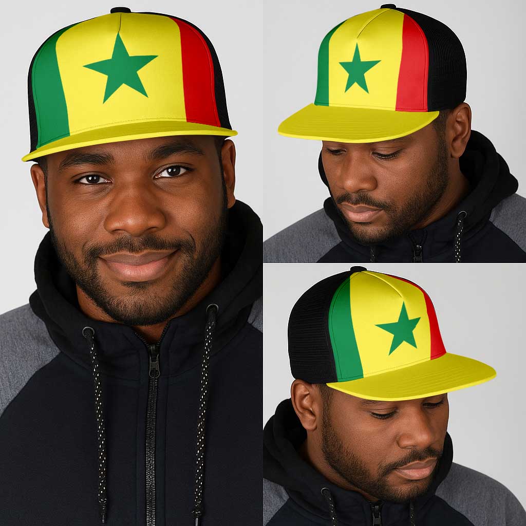 Senegal Mesh Trucker Cap National Flag Colors - Wonder Print Shop