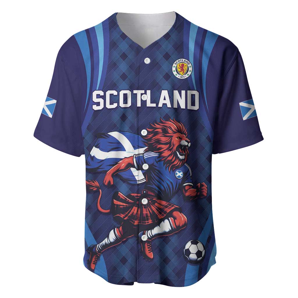 Custom World Football 2026 Scotland Baseball Jersey Lion Mascot Go Scottish