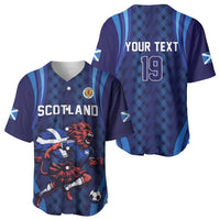 Custom World Football 2026 Scotland Baseball Jersey Lion Mascot Go Scottish