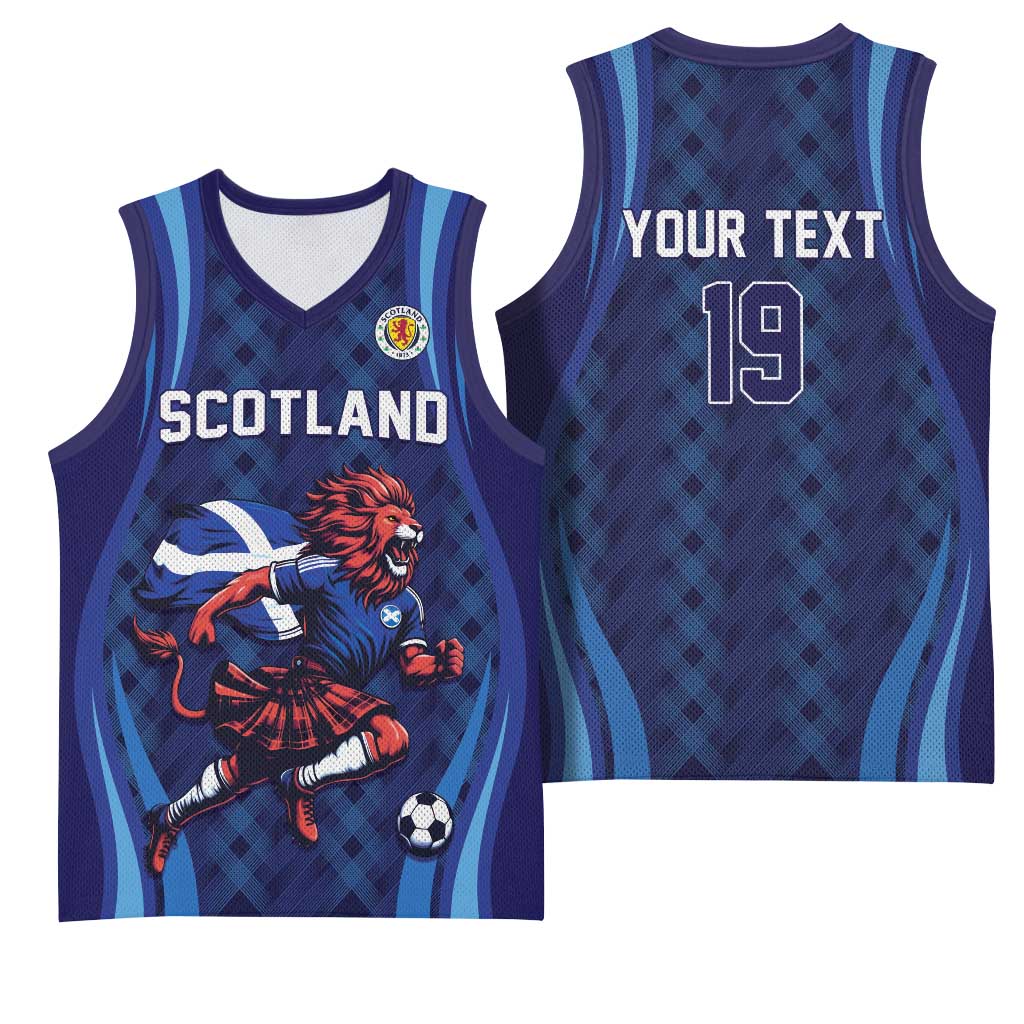 Custom World Football 2026 Scotland Basketball Jersey Lion Mascot Go Scottish