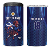 Custom World Football 2026 Scotland 4 in 1 Can Cooler Tumbler Lion Mascot Go Scottish