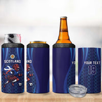 Custom World Football 2026 Scotland 4 in 1 Can Cooler Tumbler Lion Mascot Go Scottish