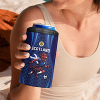 Custom World Football 2026 Scotland 4 in 1 Can Cooler Tumbler Lion Mascot Go Scottish