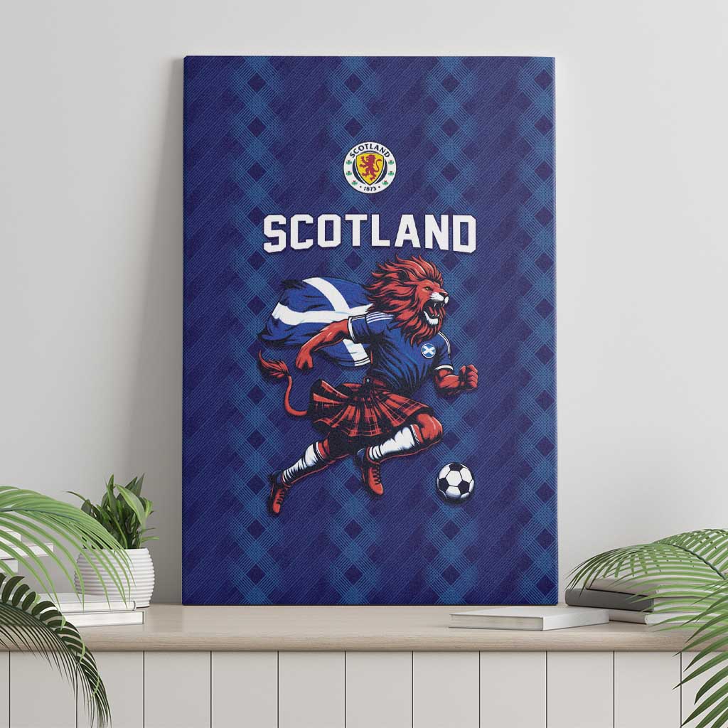 World Football 2026 Scotland Canvas Wall Art Lion Mascot Go Scottish