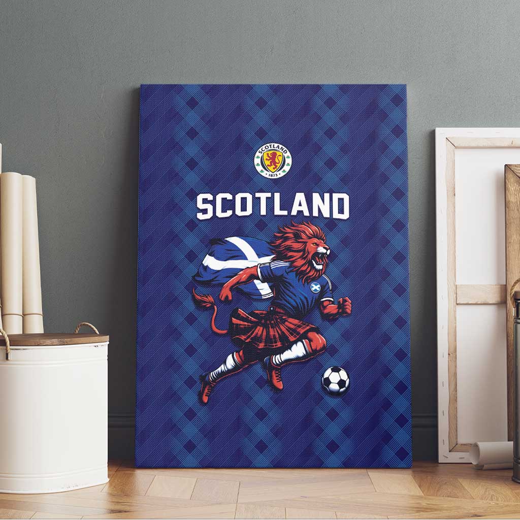World Football 2026 Scotland Canvas Wall Art Lion Mascot Go Scottish