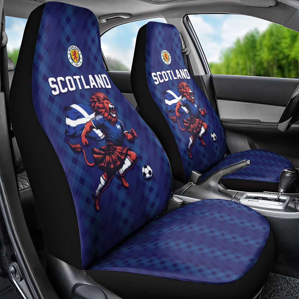 World Football 2026 Scotland Car Seat Cover Lion Mascot Go Scottish