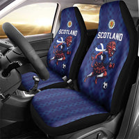 World Football 2026 Scotland Car Seat Cover Lion Mascot Go Scottish