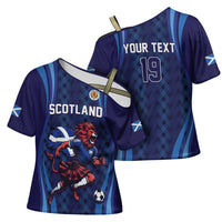 Custom World Football 2026 Scotland Cross Shoulder Shirt Lion Mascot Go Scottish