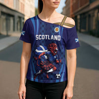 Custom World Football 2026 Scotland Cross Shoulder Shirt Lion Mascot Go Scottish