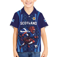 Custom World Football 2026 Scotland Hawaiian Shirt Lion Mascot Go Scottish