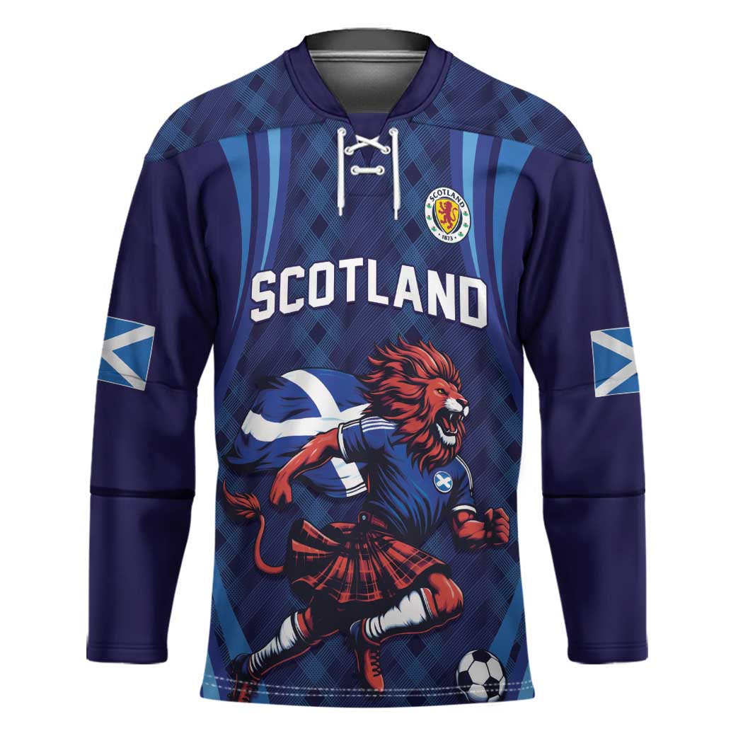 Custom World Football 2026 Scotland Hockey Jersey Lion Mascot Go Scottish