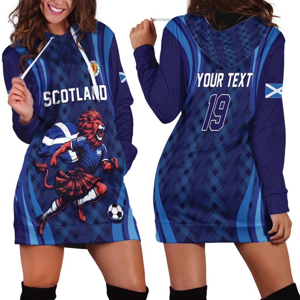 Custom World Football 2026 Scotland Hoodie Dress Lion Mascot Go Scottish